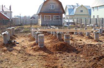 Этапы строительства столбчатого фундамента