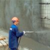 Торкретирование стен подвала